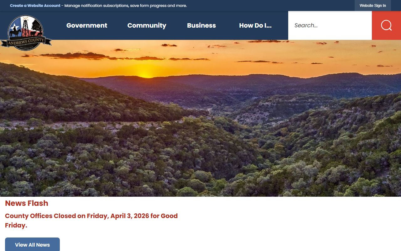 Andrews County marriage license office information