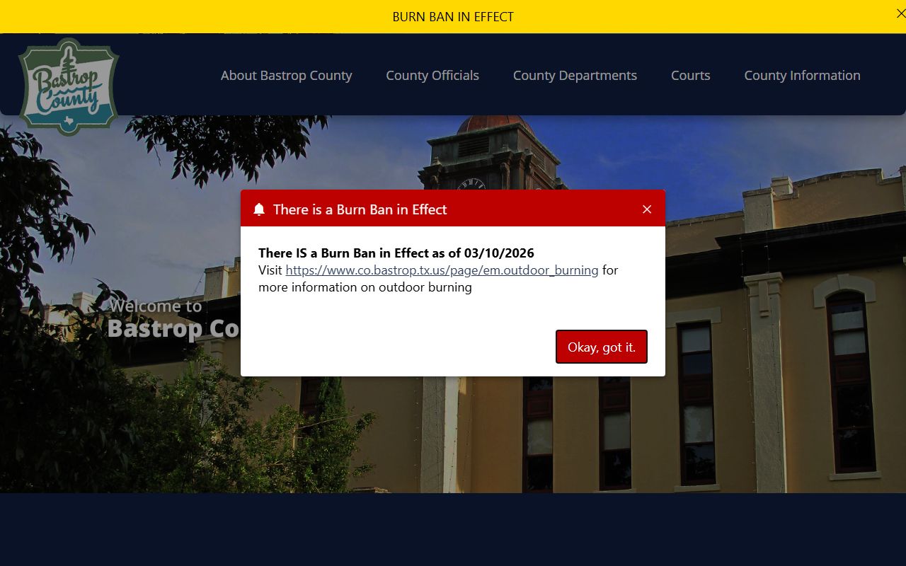 Bastrop County marriage license application and clerk office