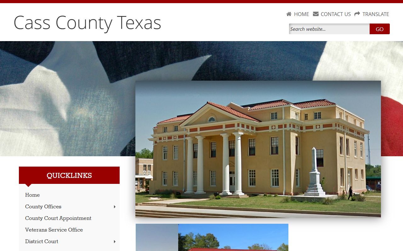 Cass County Clerk office in Linden Texas for marriage license applications
