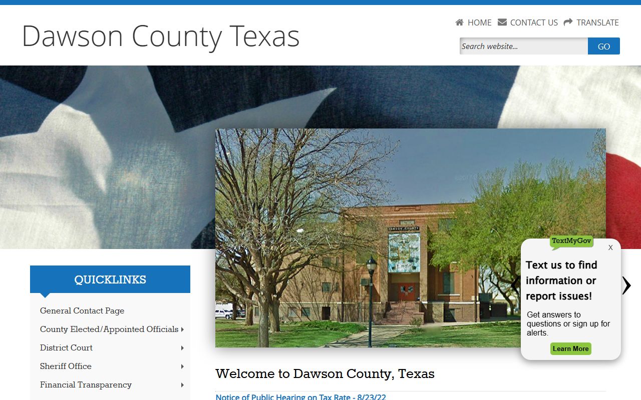Dawson County Clerk website for marriage license in Lamesa Texas