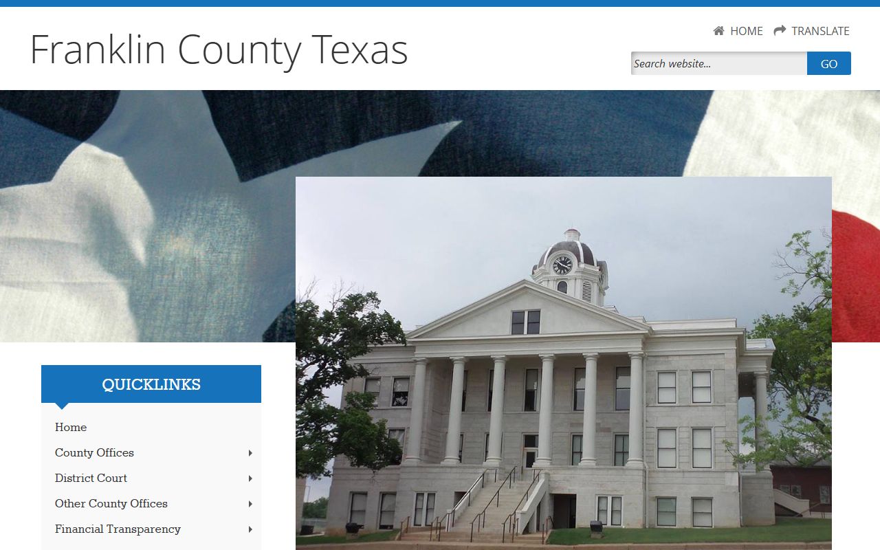 Franklin County marriage license office Mount Vernon Texas