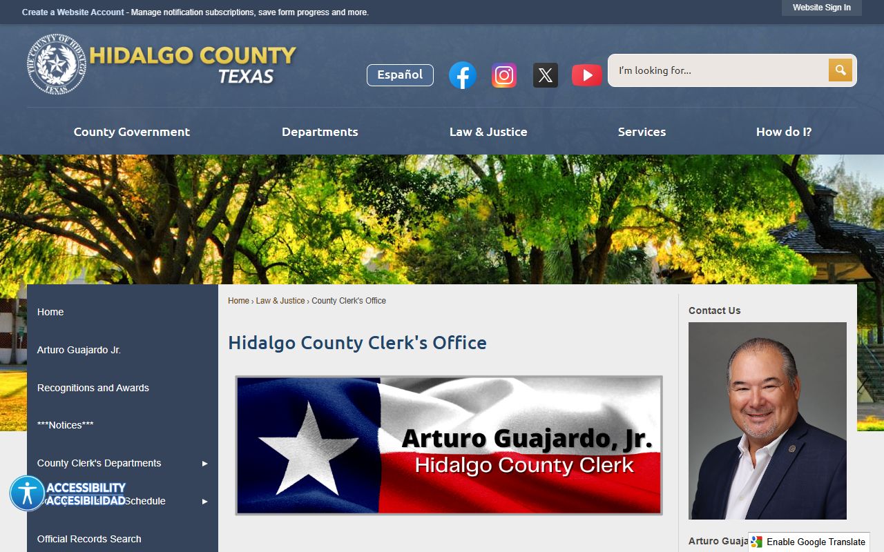 Hidalgo County marriage license information