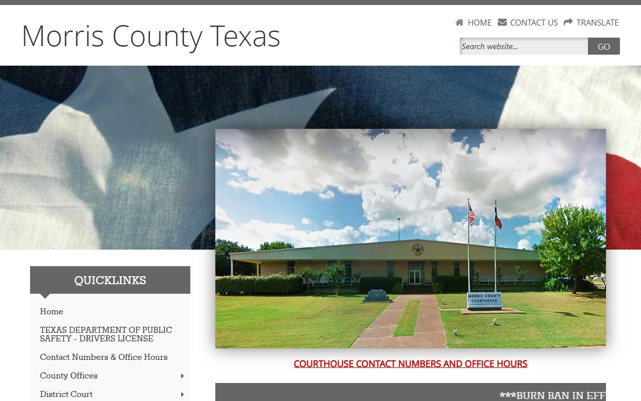 Morris County marriage license office Daingerfield Texas