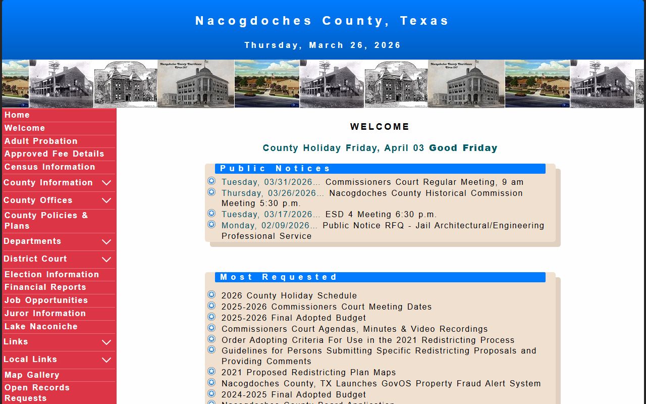 Nacogdoches County marriage license office Texas