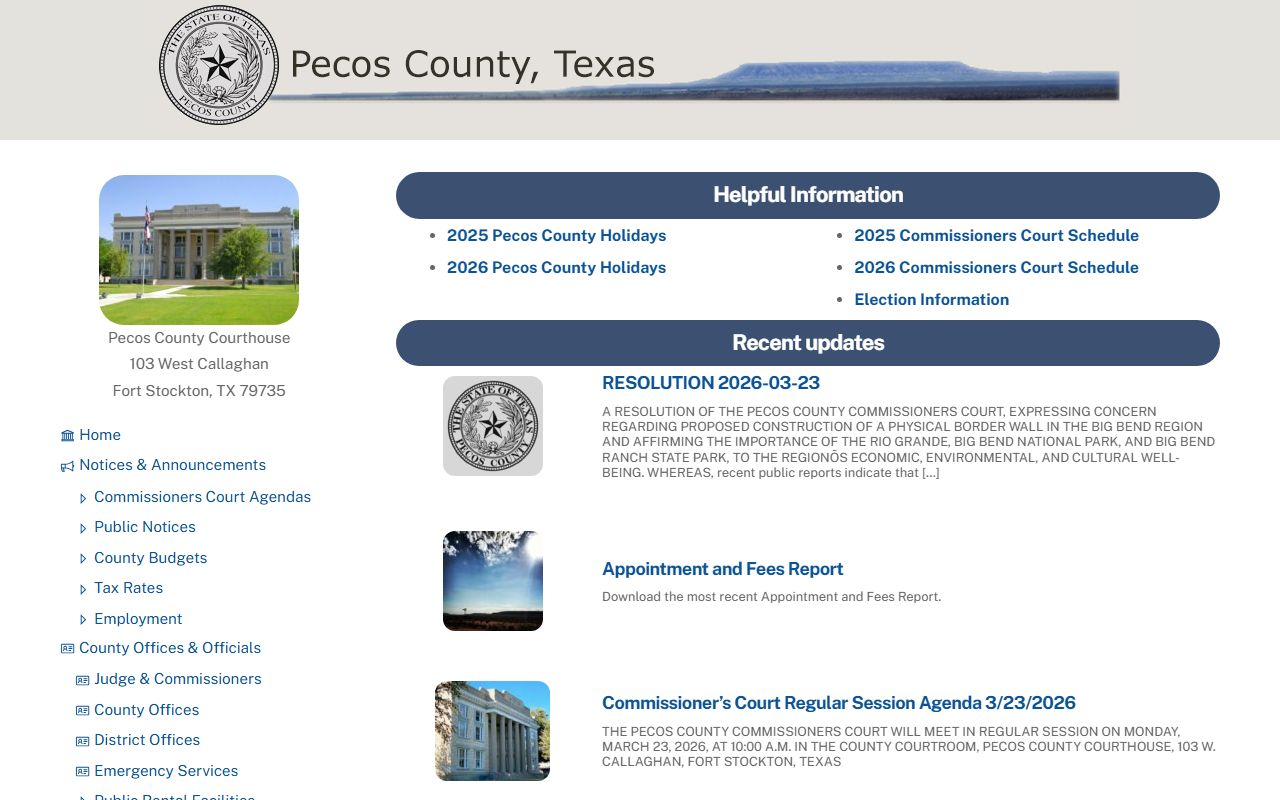 Pecos County marriage license office Fort Stockton Texas
