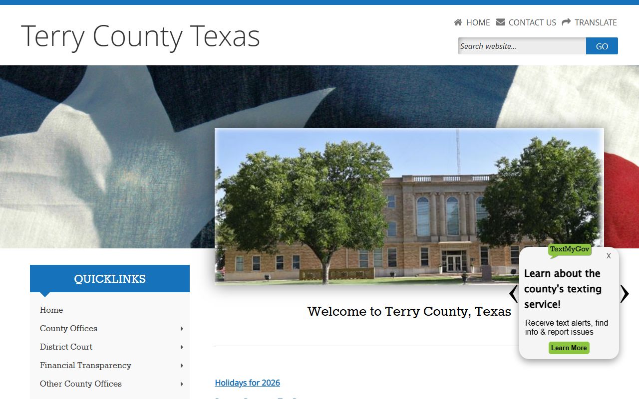 Terry County marriage license office Brownfield Texas