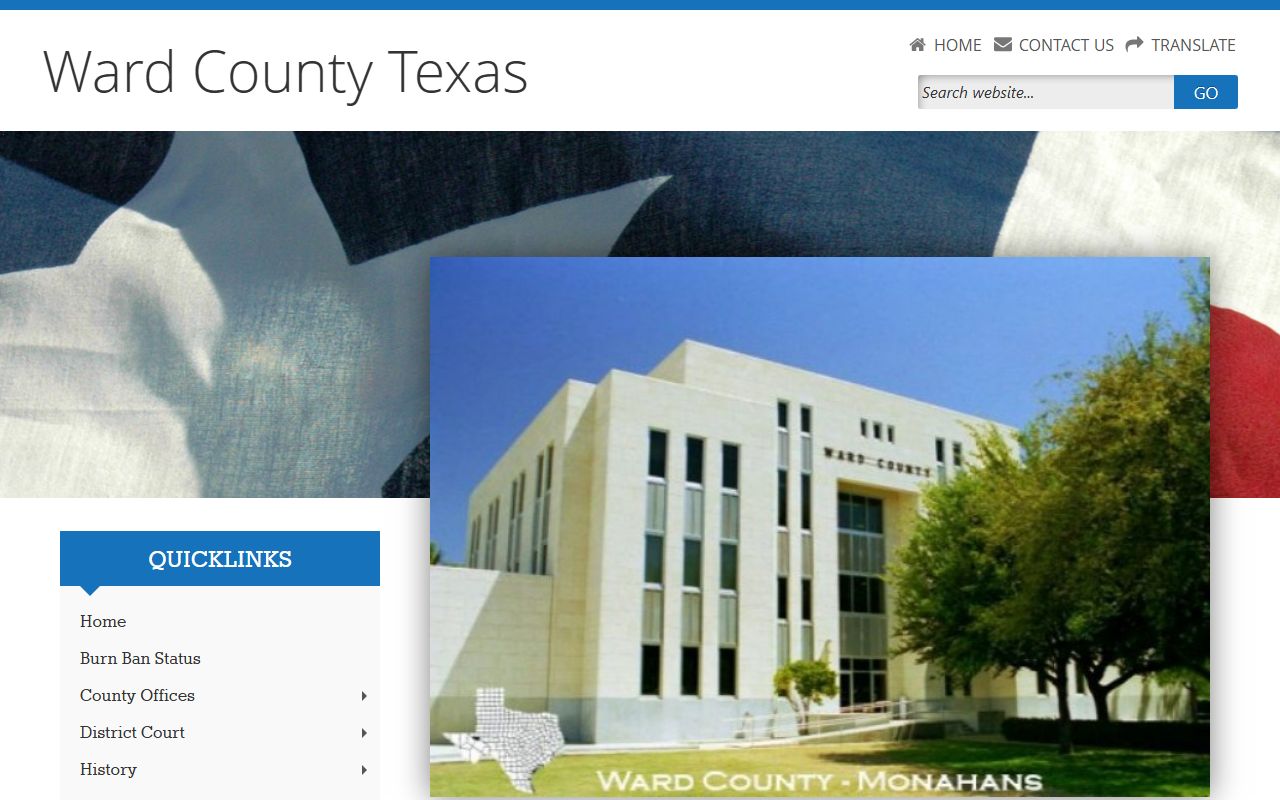 Ward County Clerk marriage license office in Monahans Texas