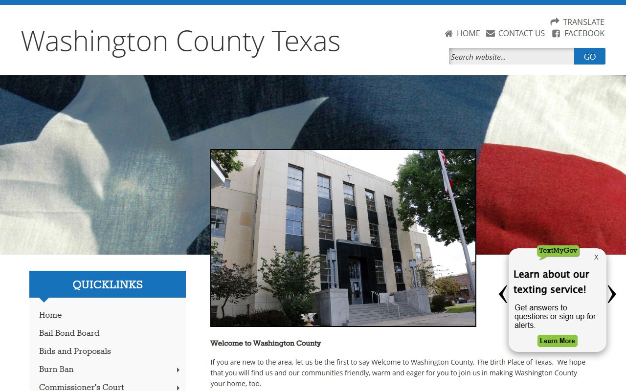 Washington County marriage license office Brenham Texas