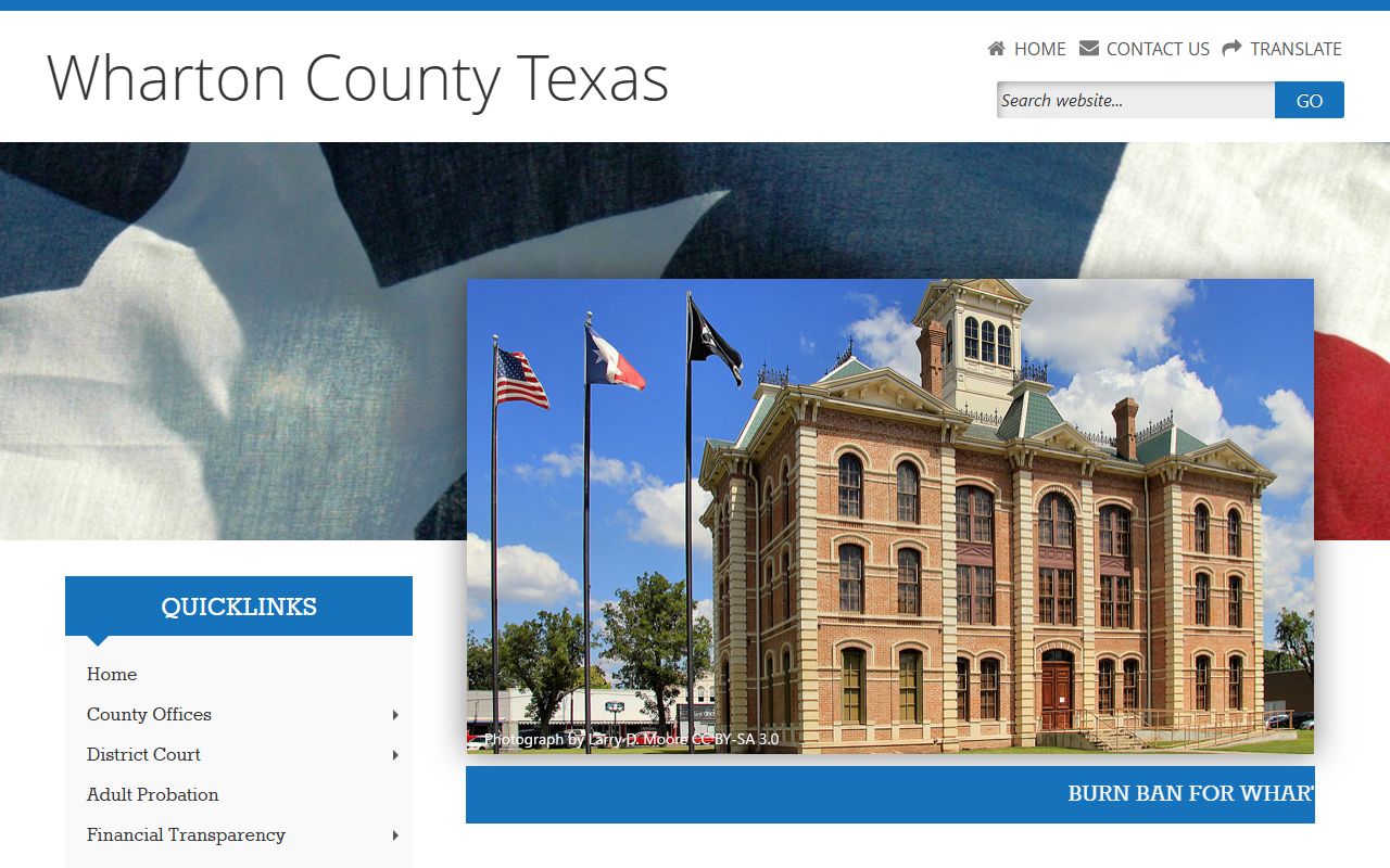 Wharton County marriage license office Wharton Texas